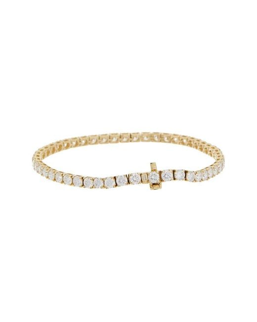 Diana M Metallic 14K 7.00 Ct. Tw. Lab-Grown Diamond Tennis Bracelet