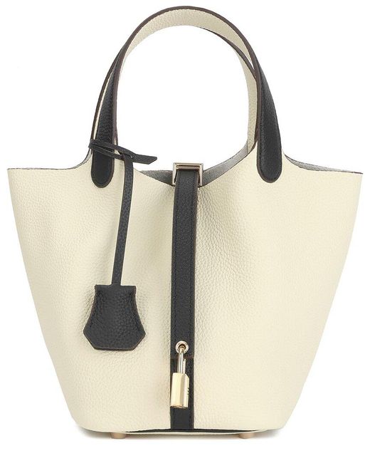 Tiffany & Fred Paris Natural Leather Top Handle Satchel