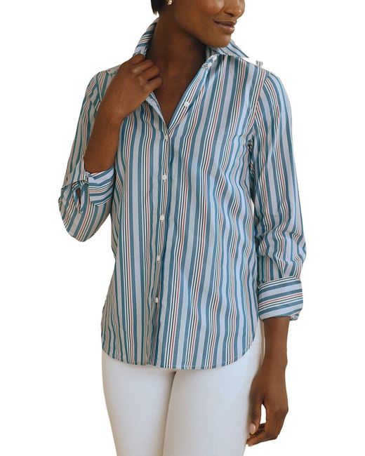 J.McLaughlin Blue Sloane Blouse