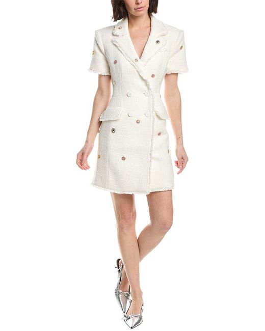 Cinq À Sept White Jewelry Box Short Sleeve Joel Dress