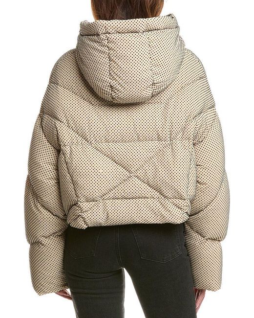 Khrisjoy Natural Khris Rhinestone Crop Puffer Down Jacket