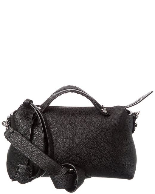 Fendi Black By The Way Selleria Medium Leather Shoulder Bag