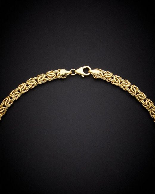 Italian Gold Black 14k Byzantine Necklace
