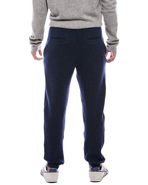 Isaia Blue Cashmere-Blend Sweatpant for men