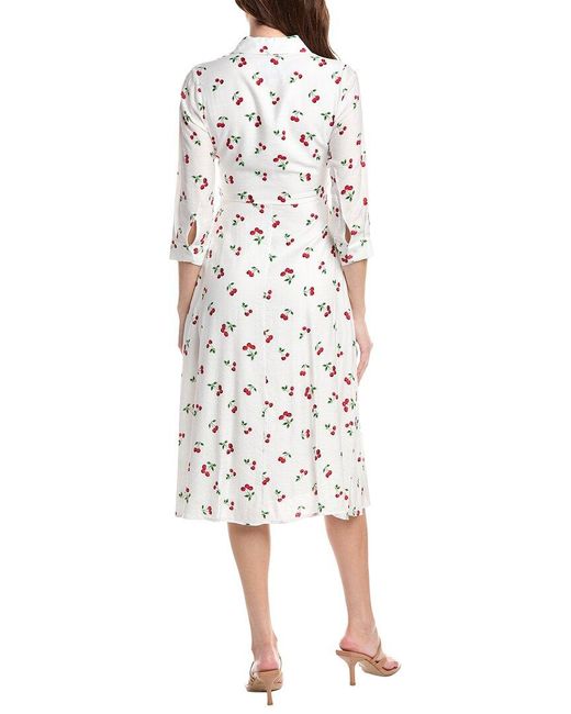 Sam Edelman White Cherry Print Shirtdress
