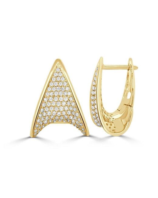 Sabrina Designs Metallic 14K 0.73 Ct. Tw. Diamond Hoop Earrings