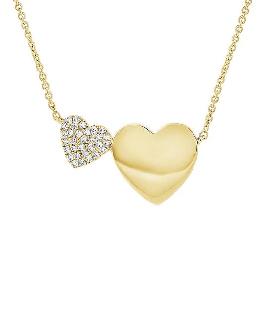 Sabrina Designs Metallic 14k 0.09 Ct. Tw. Diamond Heart Necklace