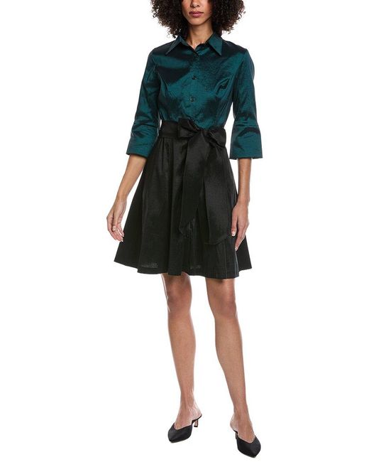 Rene Ruiz Black Color Block Shirtdress