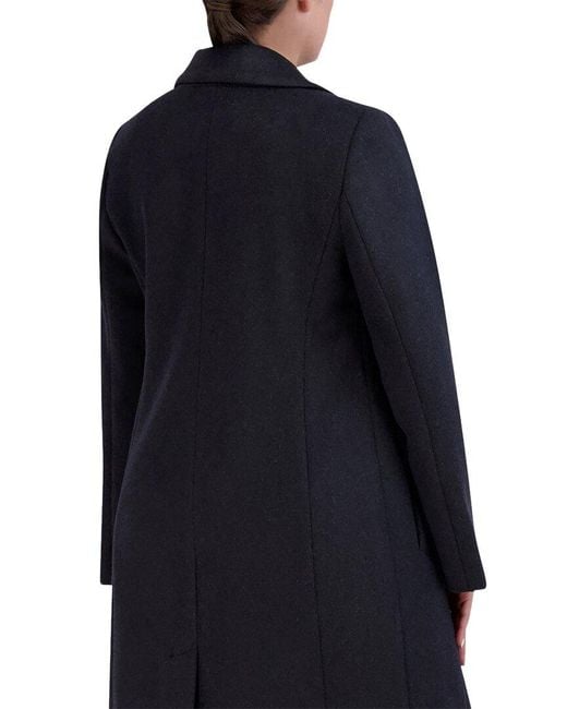 Cole Haan Black Wool-Blend Coat