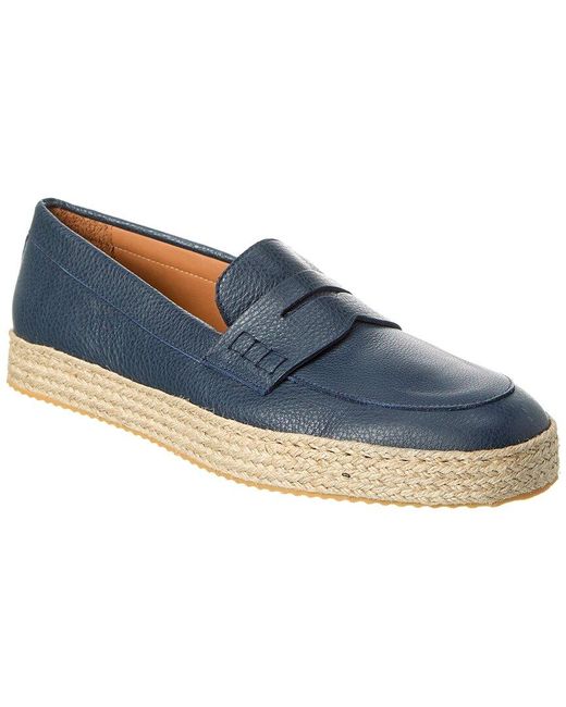 Aquatalia Fabrizio Weatherproof Leather Loafer in Blue for Men Lyst