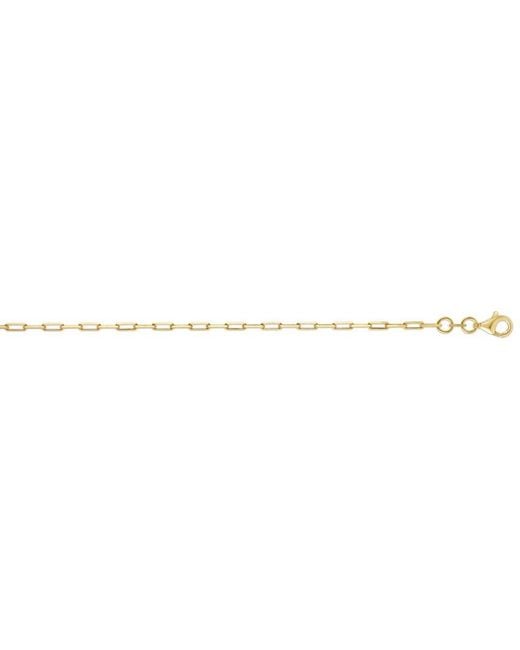Italian Silver White 14K Over Chain Necklace
