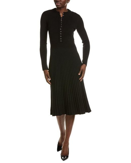Tahari Black The Erika Sweater Dress