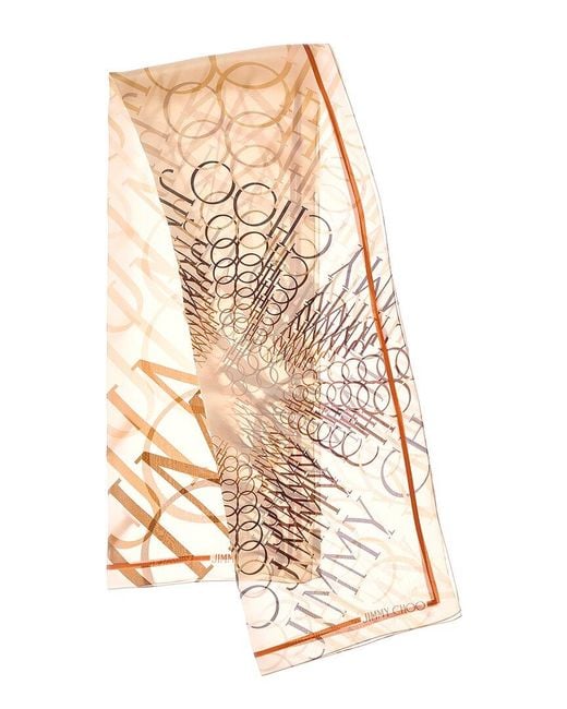 Jimmy Choo Natural Silk Scarf