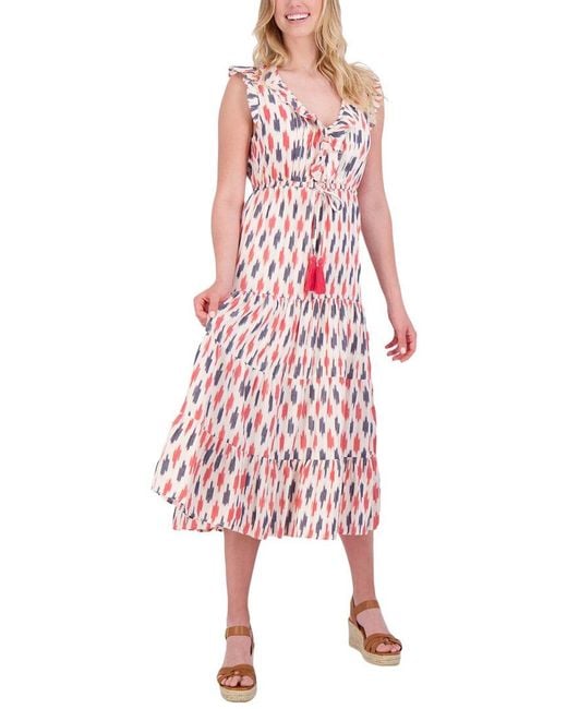 MER ST BARTH Red Giselle Maxi Dress