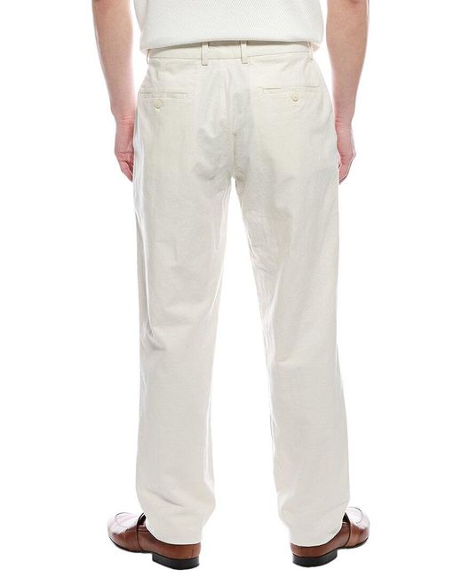 Brooks Brothers White Linen-blend Pant for men