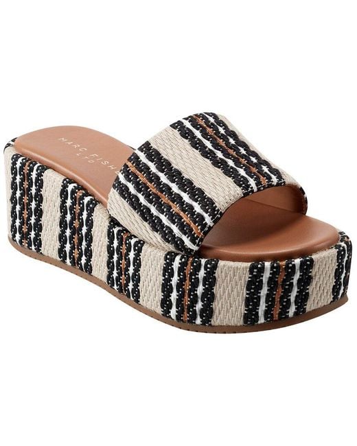 Marc Fisher Brown Daylin3 Textile Sandal