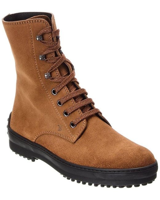 Tod's Brown Tods Gommini Cassetta Suede Boot
