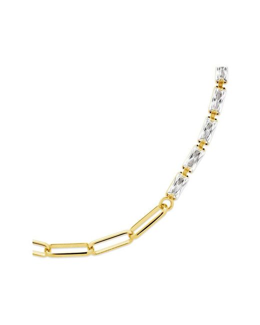 Sterling Forever Metallic 14k Plated Hunter Chain Bracelet