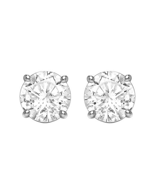 Lab Grown Diamonds White 14K 6.00 Ct. Tw. Lab-Grown Diamond 4 Prong Stud Earring