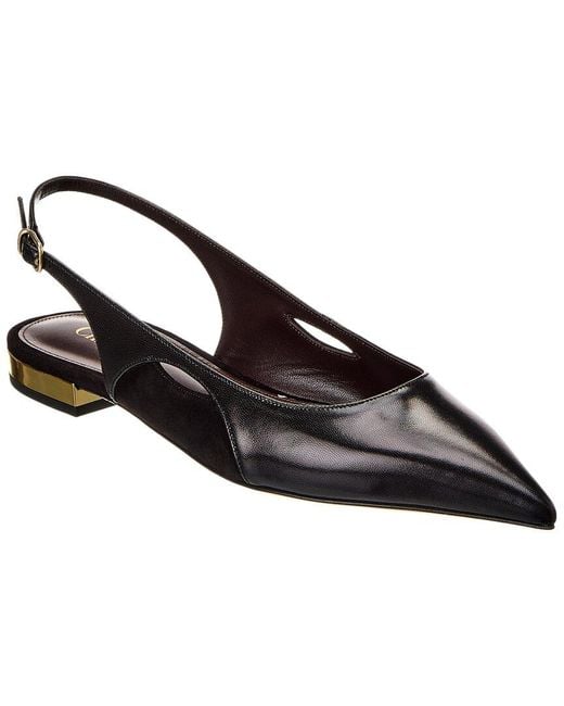 Chloé Brown Saada Leather & Suede Slingback Flat