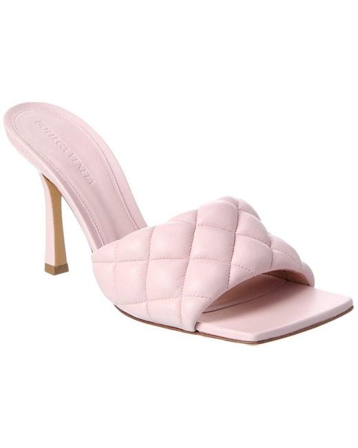 Bottega Veneta Pink Padded Leather Sandal