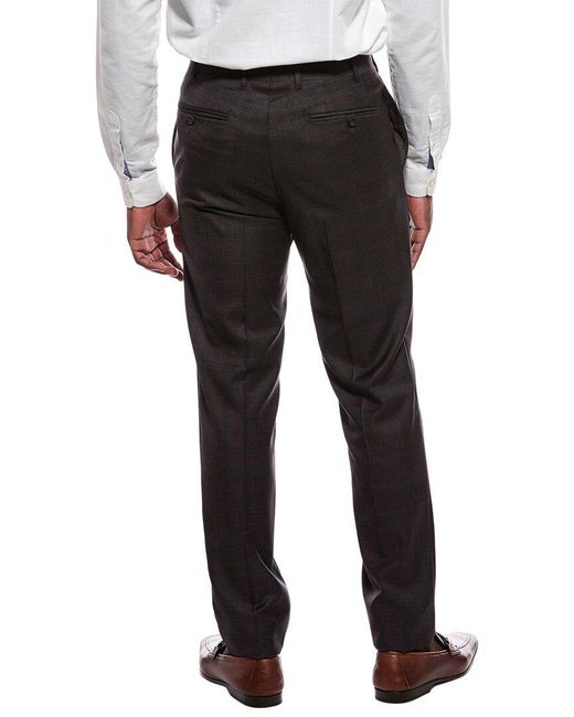 Canali Black Wool Formal Pant for men