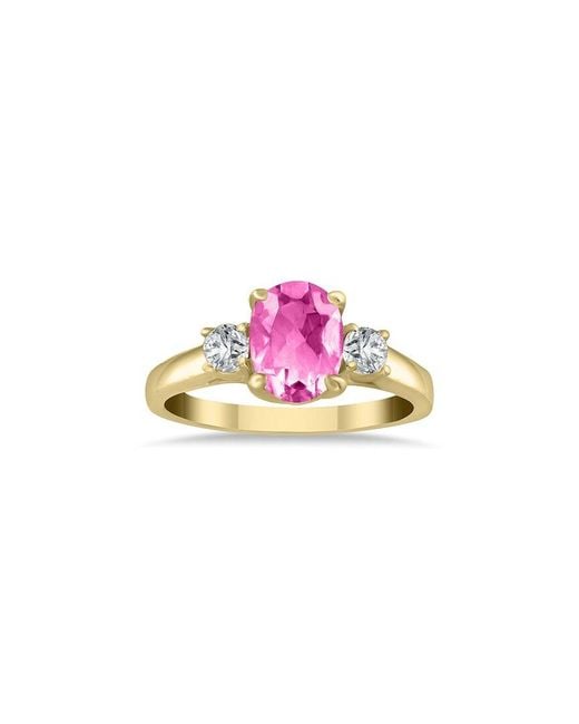 Gem Spark Pink 14K 1.98 Ct. Tw. Diamond & Topaz Ring