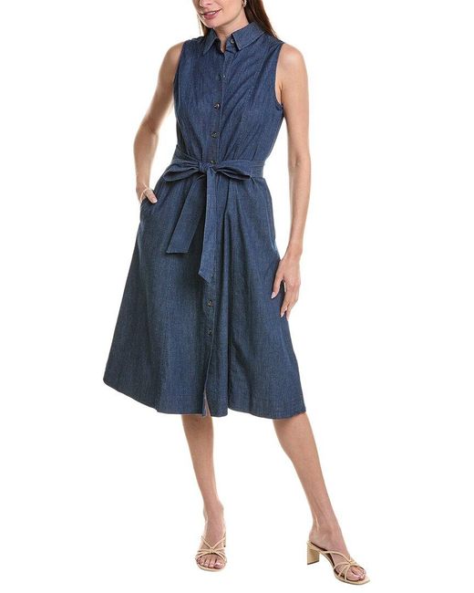 Anne Klein Blue Denim Shirtdress