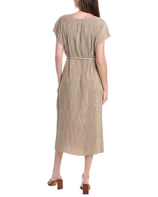 Lafayette 148 New York Natural Belted Maxi Dress