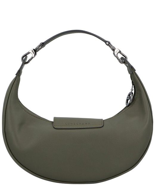 Longchamp Gray Le Pliage Xtra Small Leather Shoulder Bag