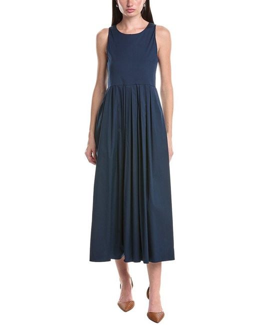 Max Mara Blue Moira Midi Dress