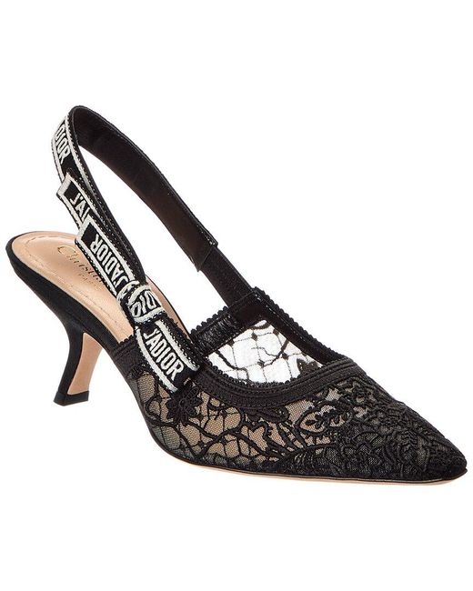 Dior Metallic J'A Lace Slingback Pump