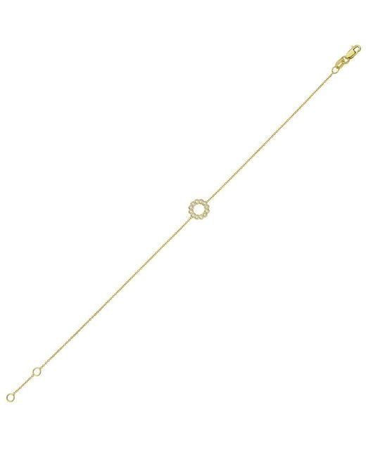 Italian Gold Metallic 14K 0.06 Ct. Tw. Diamond Bracelet
