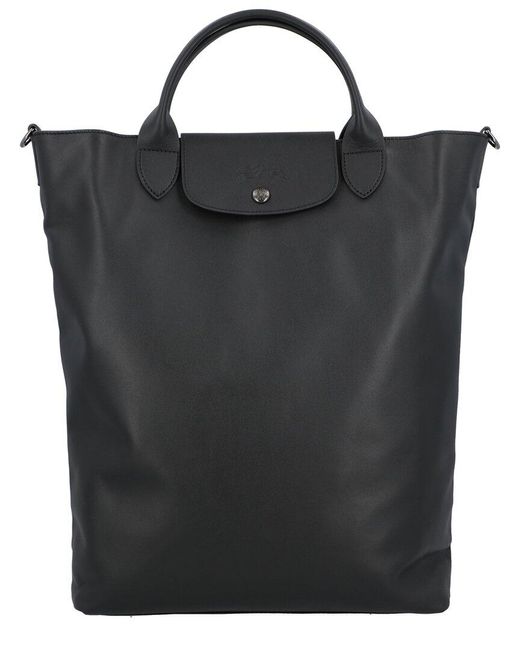 Longchamp Black Le Pliage Xtra Medium Leather Backpack