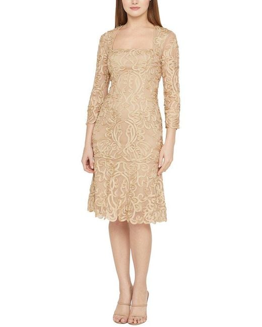 JS Collections Natural Violette Cocktail Dress