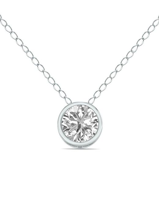 Lab Grown Diamonds Metallic 14K 0.50 Ct. Tw. Lab Grown Diamond Necklace