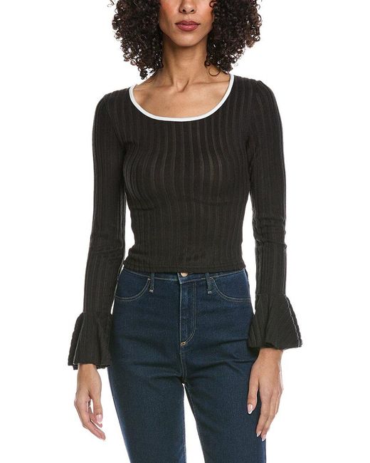Madison Miles Black Knit Top