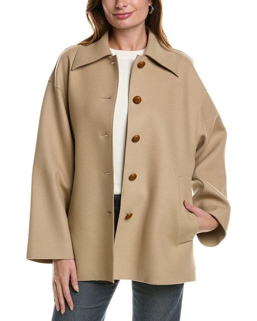 Lafayette 148 New York Natural Swing Coat