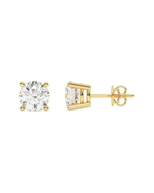 Lab Grown Diamonds Metallic 14K 2.50 Ct. Tw. Lab-Grown Diamond Earrings