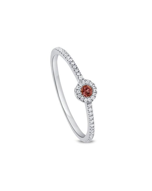 Sabrina Designs White 14K 0.13 Ct. Tw. Diamond Tourmaline Birthstone Ring