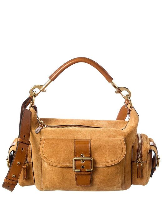 Chloé Brown Medium Double Carry Suede & Leather Shoulder Bag