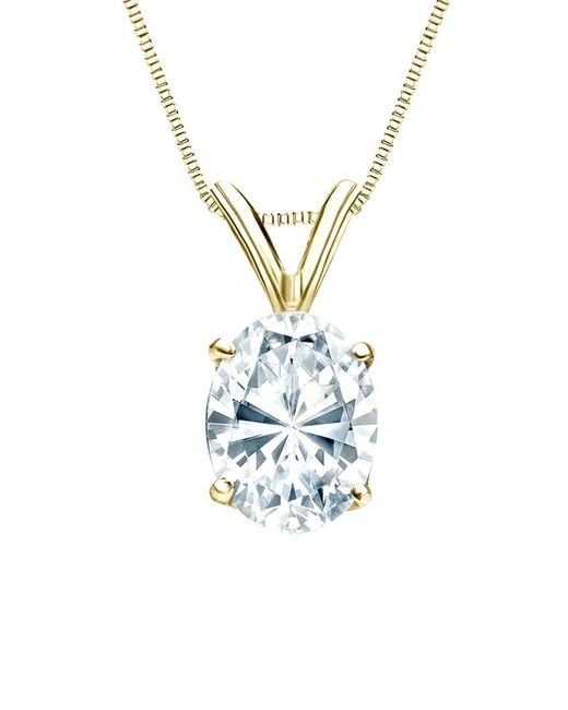 Sabrina Designs Lab Grown Diamonds White 14K 4.00 Ct. Tw. Lab-Grown Diamond Solitaire Pendant