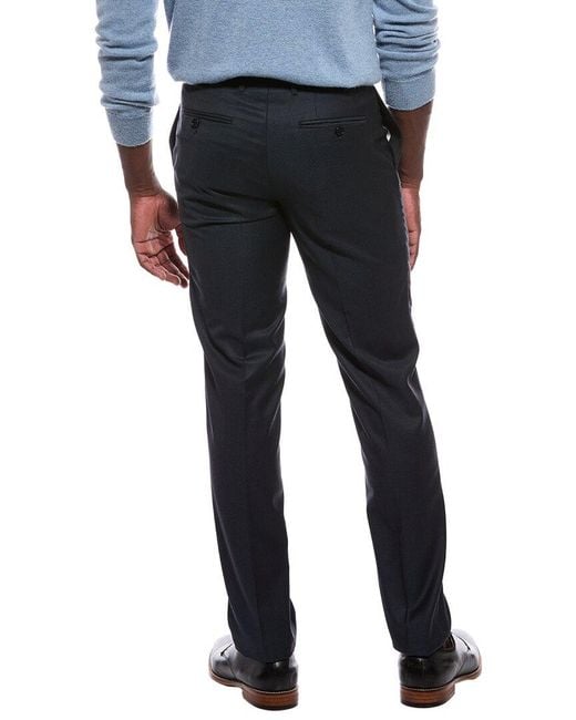 Canali Black Wool Formal Pant for men