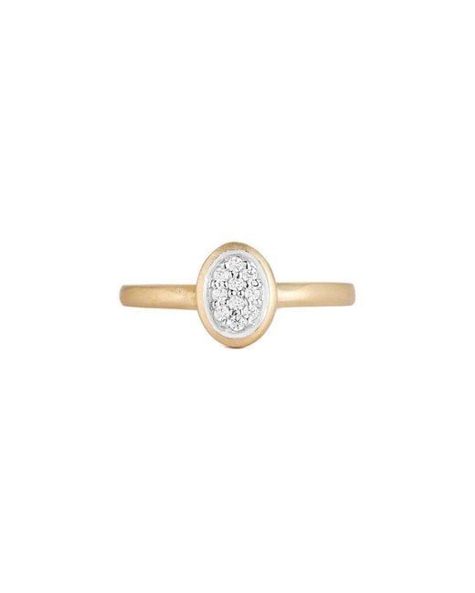 Reiss Metallic 14K 0.13 Ct. Tw. Oval Ring