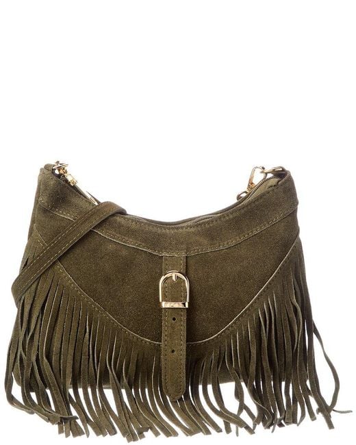 Isabella Rossetti Green Jasmine27 Suede Shoulder Bag