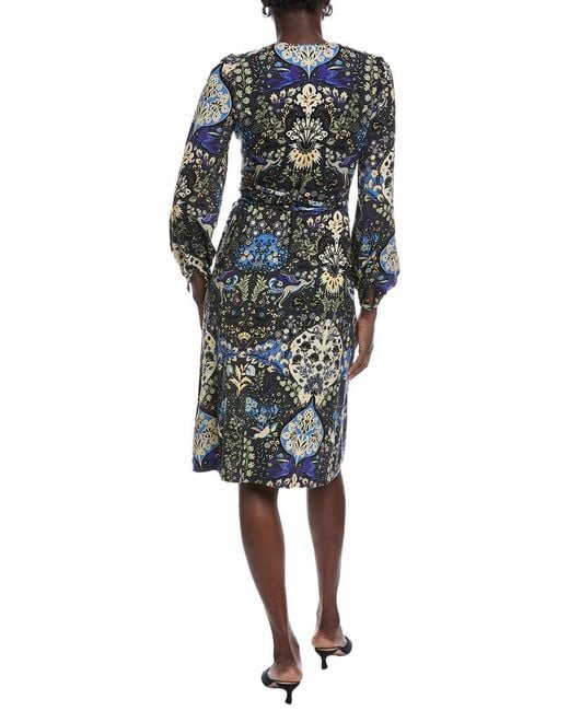 Etro Gray Lulu Wool-Blend Wrap Dress