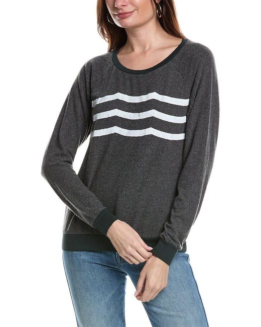 Sol Angeles Gray Waves Pullover