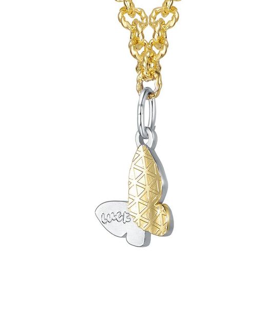 Rachel Glauber Metallic Cz Chain Necklace