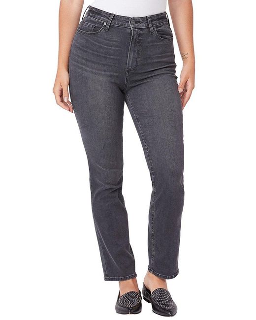 PAIGE Blue Accent Dark Magnet Ultra High Rise Straight Jean