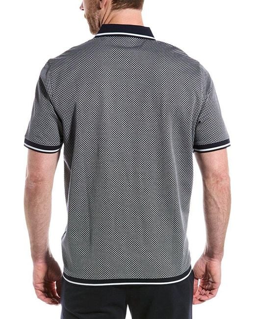 Ted Baker Gray Affric Regular Geo Textured Polo Shirt for men